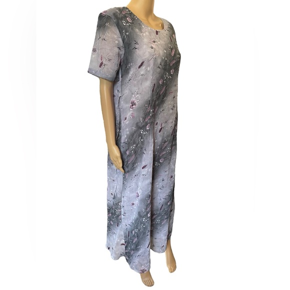 Kamali & Co Vintage 90s Purple Goth Witchy Whimsygoth Cottagecore Prairie Dress - Picture 5 of 7